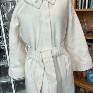 Escada Cream Trench Coat with Belt